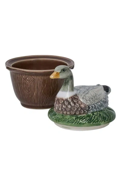 Juliska Forest Walk Duck Bowl With Lid In Brown