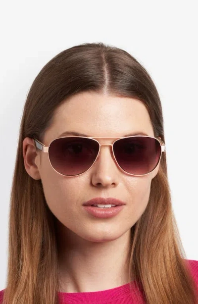 Kate Spade New York Polina 61mm Gradient Oversize Pilot Sunglasses In Gold