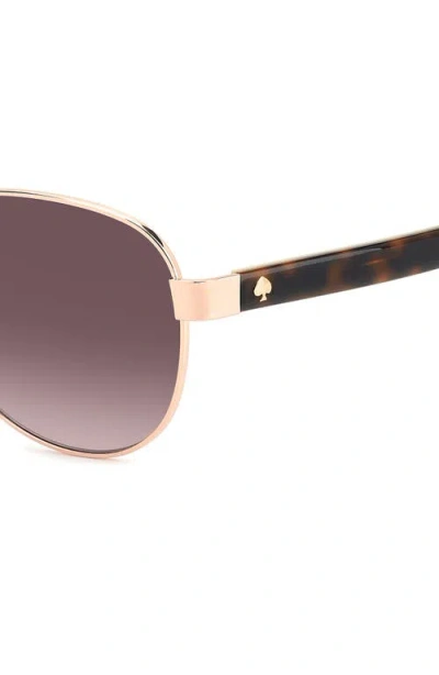 Kate Spade New York Polina 61mm Gradient Oversize Pilot Sunglasses In Gold