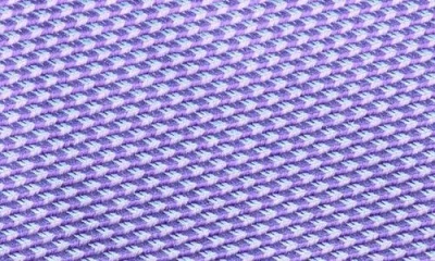 David Donahue Micro Geo Pattern Silk Classic Tie In Black