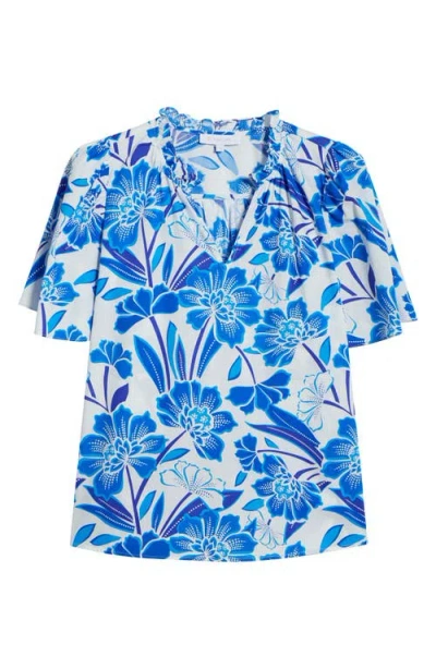 Sugarlips Maci Eve Floral Flutter Sleeve Top In Multi
