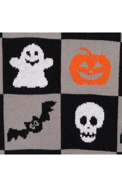Andy & Evan Kids' Halloween Jacquard Cotton Crewneck Sweater In Multi