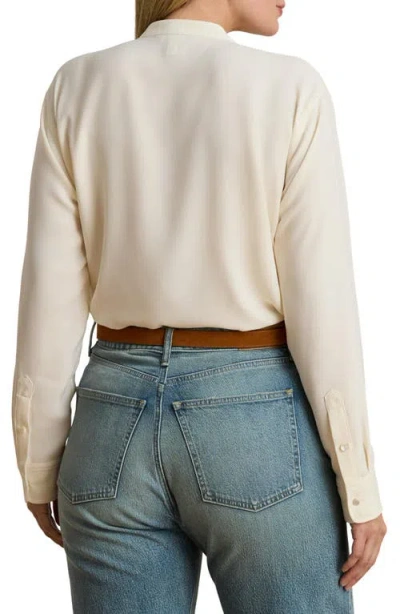 Ralph Lauren Women's Ruffle-trimmed Georgette Tunic In Neutral