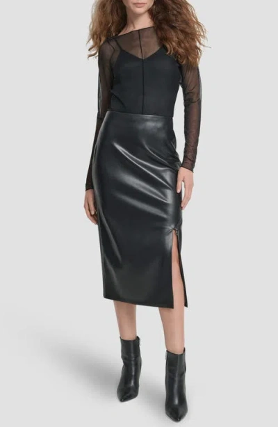 Dkny Women's Side Zip Pencil Midi Skirt In Black