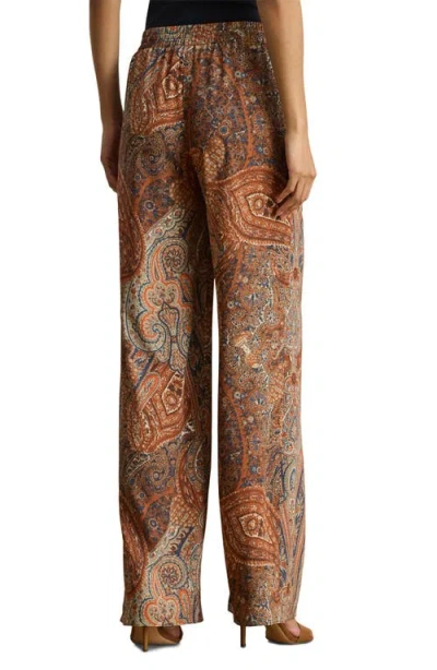 Ralph Lauren Paisley Crepe Wide-leg Pant In Multi