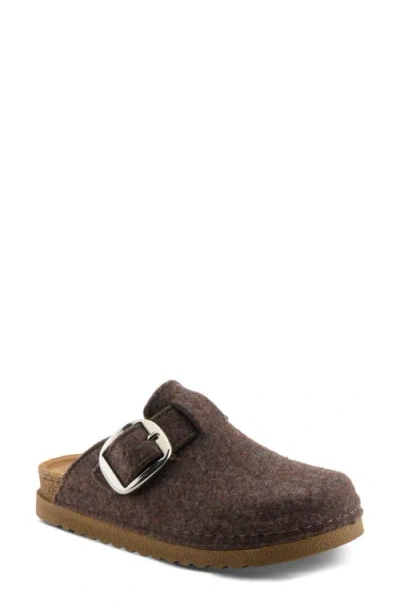Flexus By Spring Step Giller Boiled Wool Clog In Brown
