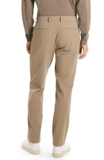 Theory Zaine Slim Straight Stretch Pants In Precision Ponte In Brown