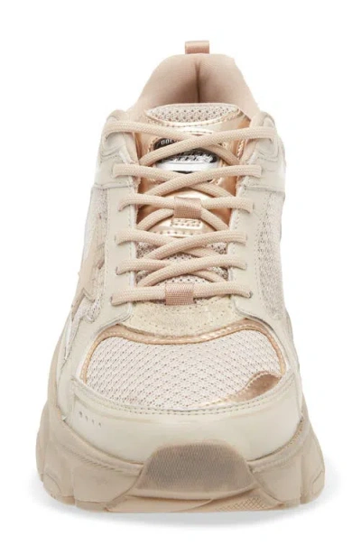 Golden Goose Lightstar Leather And Mesh Sneakers Colour Taupe In Neutral