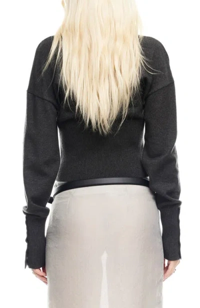 Lioness Head In The Clouds Cardigan Grey Argyle In Blue