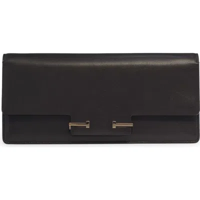 Tom Ford Black Leather Crossbody Bag In Black