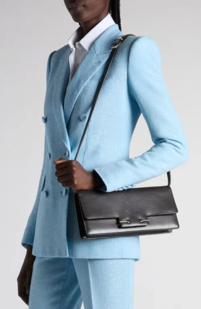 Tom Ford Black Leather Crossbody Bag In Black