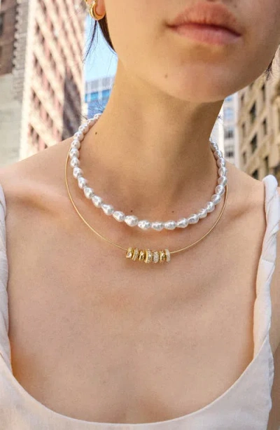 Baublebar Ondine Pearl Collar Necklace In White