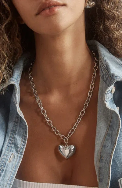 Baublebar Millie Heart Pendant Necklace In Metallic