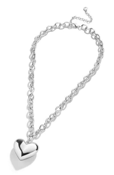 Baublebar Millie Heart Pendant Necklace In Metallic
