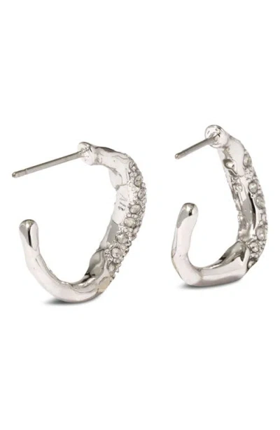 Alexis Bittar Solanelas Crystal Twist Mini Hoop Earrings