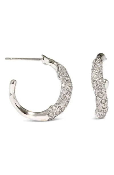 Alexis Bittar Solanelas Crystal Twist Mini Hoop Earrings