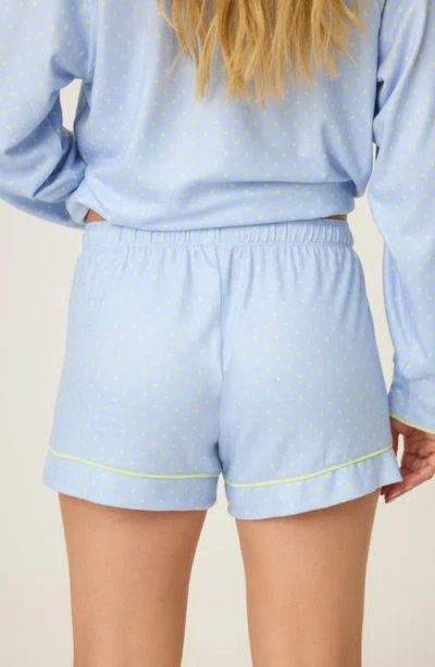 Pj Salvage Beautiful Life Jersey Pajama Shorts In Blue