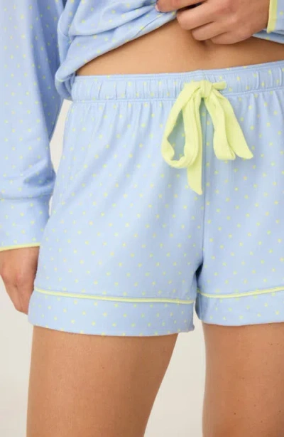 Pj Salvage Beautiful Life Jersey Pajama Shorts In Blue
