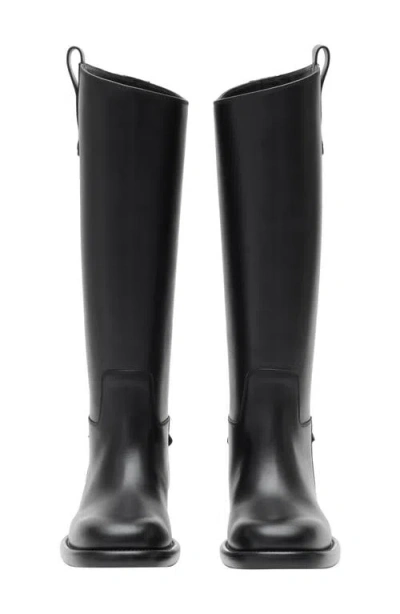 Burberry Cavalier Boots In Leather In Black
