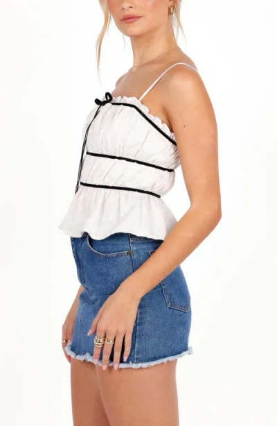 Petal And Pup Petal & Pup Jenni Shirred Peplum Camisole In White