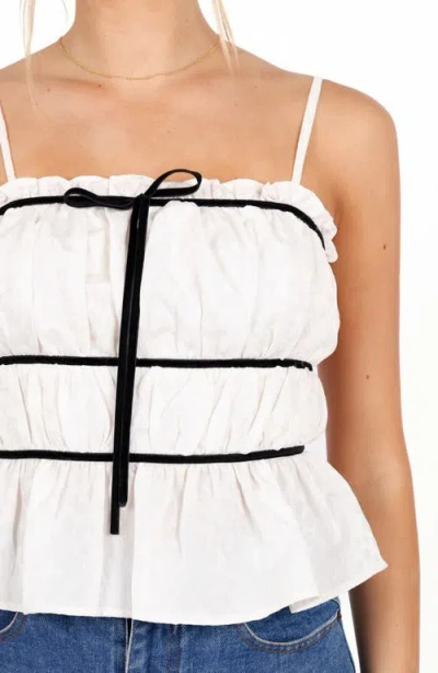 Petal And Pup Petal & Pup Jenni Shirred Peplum Camisole In White