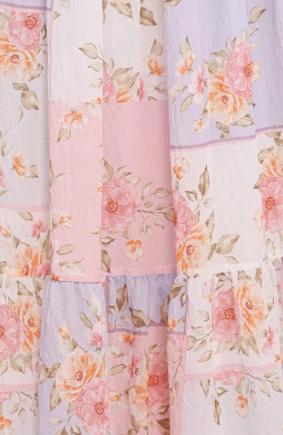 Petal And Pup Petal & Pup Caroline Floral Mock Neck Maxi Dress In Pink