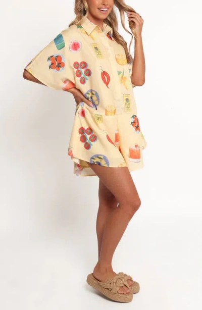 Petal And Pup Petal & Pup Sebastian Printed Romper In Neutral