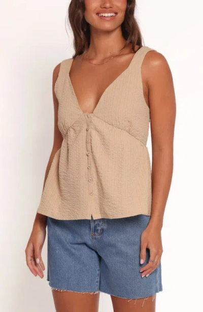 Petal And Pup Petal & Pup Denni Sleeveless Top In Brown