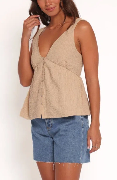 Petal And Pup Petal & Pup Denni Sleeveless Top In Brown