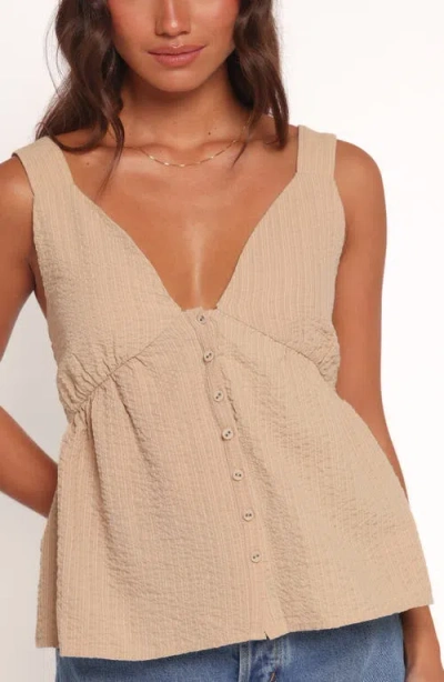 Petal And Pup Petal & Pup Denni Sleeveless Top In Brown