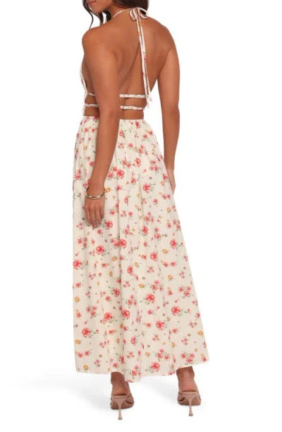Petal And Pup Petal & Pup Wilder Floral Maxi Halter Sundress In Pink