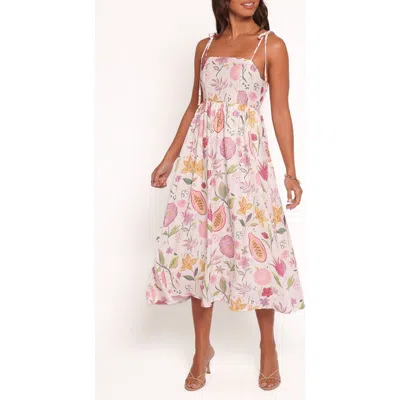 Petal And Pup Petal & Pup Stazie Floral Linen Blend Midi Sundress In Multi