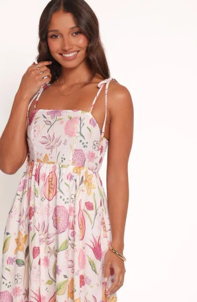 Petal And Pup Petal & Pup Stazie Floral Linen Blend Midi Sundress In Multi