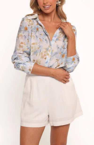 Petal And Pup Petal & Pup Adalee Floral Print Shirt In Blue