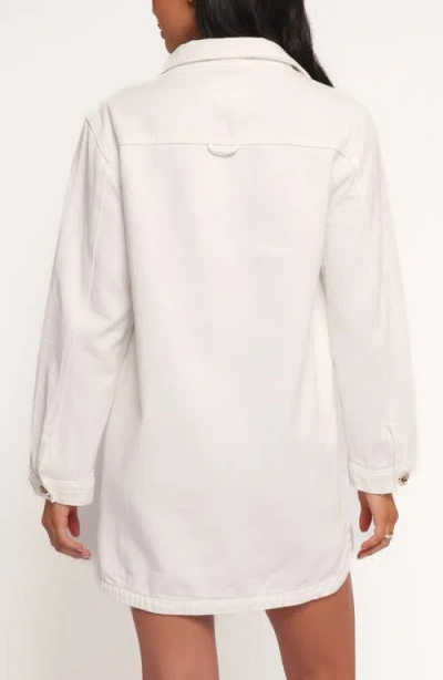 Petal And Pup Petal & Pup Turner Long Sleeve Denim Minidress In White