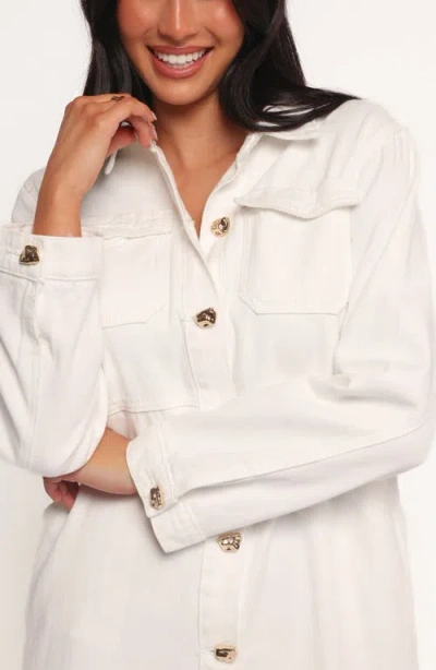 Petal And Pup Petal & Pup Turner Long Sleeve Denim Minidress In White