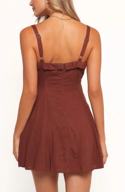 Petal And Pup Petal & Pup Caitlin Fit & Flare Minidress In Brown