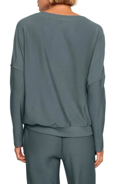 Eberjey Softest Sweats Lounge Pullover In Blue