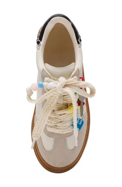 Steve Madden Women's Dodge-c Charm Embellished Platform Lace-up Sneakers In Neutral