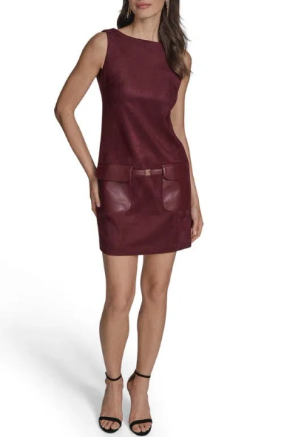 Bcbg Women's Sleeveless Boat Neck Dress In Burgundy