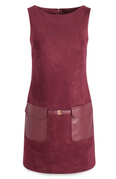 Bcbg Women's Sleeveless Boat Neck Dress In Burgundy