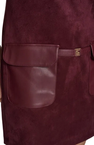 Bcbg Women's Sleeveless Boat Neck Dress In Burgundy