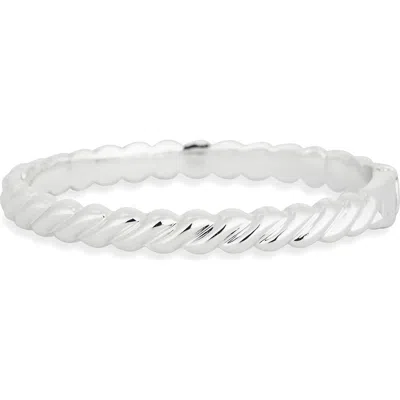 Ettika Twisted Stacking Bangle Bracelet In Silver