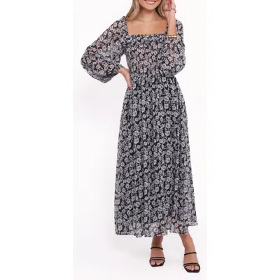 Petal And Pup Petal & Pup Faith Floral Print Long Sleeve Maxi Dress In Animal Print