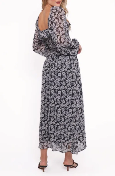 Petal And Pup Petal & Pup Faith Floral Print Long Sleeve Maxi Dress In Animal Print