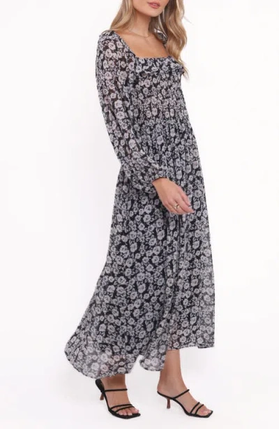Petal And Pup Petal & Pup Faith Floral Print Long Sleeve Maxi Dress In Animal Print