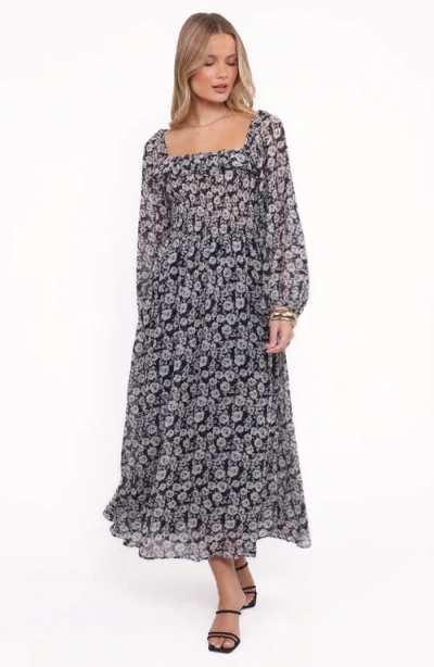 Petal And Pup Petal & Pup Faith Floral Print Long Sleeve Maxi Dress In Animal Print