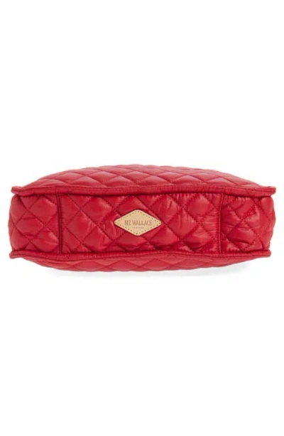 Mz Wallace Quilted Nylon Box Crossbody Bag In Red