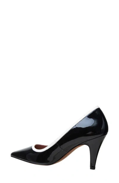Linea Paolo Pointe Bow Pointed Toe Pump In Black
