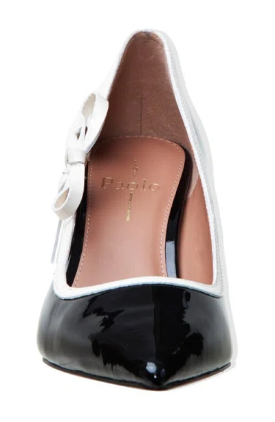 Linea Paolo Pointe Bow Pointed Toe Pump In Black